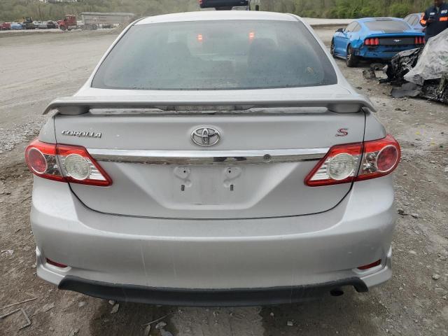 2T1BU4EE2BC685815 - 2011 TOYOTA COROLLA BASE SILVER photo 6