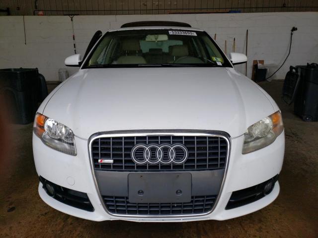 WAUAF78EX8A021081 - 2008 AUDI A4 2.0T WHITE photo 5