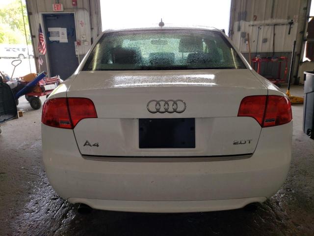 WAUAF78EX8A021081 - 2008 AUDI A4 2.0T WHITE photo 6