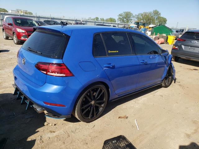 WVWVA7AUXKW226141 - 2019 VOLKSWAGEN GOLF R BLUE photo 3