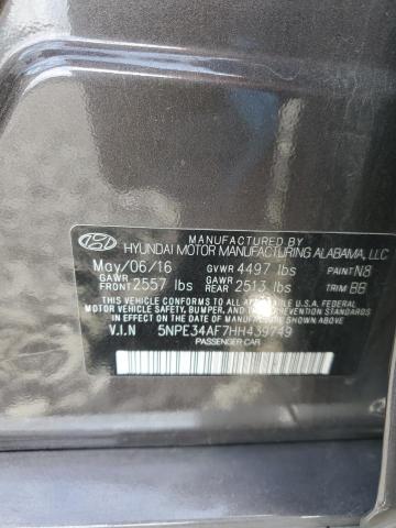 5NPE34AF7HH439749 - 2017 HYUNDAI SONATA SPORT 棕色 照片 12