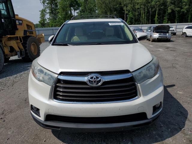 5TDKKRFH1FS077504 - 2015 TOYOTA HIGHLANDER XLE Սպիտակ լուսանկար 5