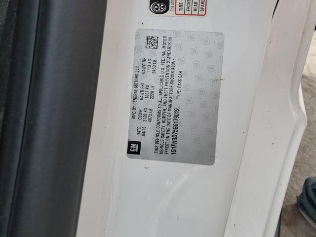 1G1FH3D75G0179019 - 2016 CHEVROLET CAMARO SS WHITE photo 13