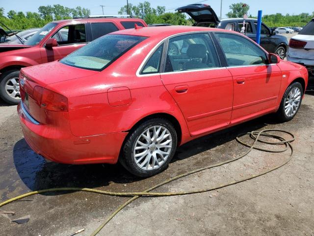 WAUDF78E68A152618 - 2008 AUDI A4 2.0T QUATTRO RED photo 3