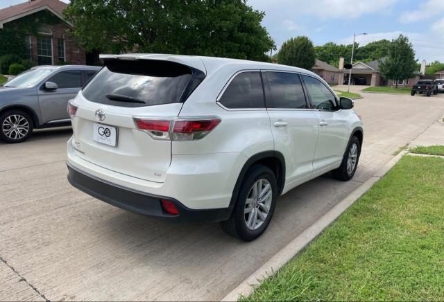 5TDZARFH3ES007387 - 2014 TOYOTA HIGHLANDER LE WHITE photo 4