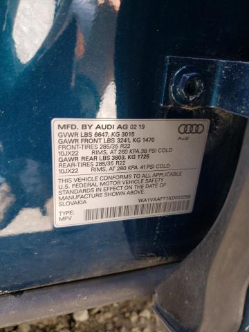 WA1VAAF71KD033298 - 2019 AUDI Q7 PRESTIGE 蓝色 照片 14