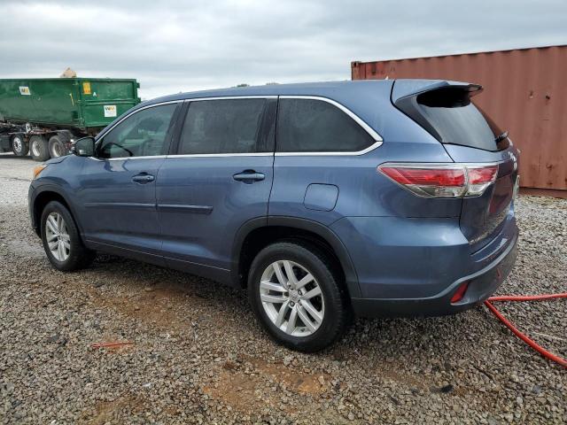 5TDZARFH6ES006802 - 2014 TOYOTA HIGHLANDER LE BLUE photo 2