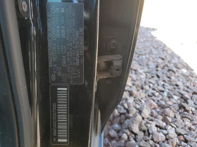 KNAFU4A27D5675680 - 2013 KIA FORTE EX BLACK photo 13