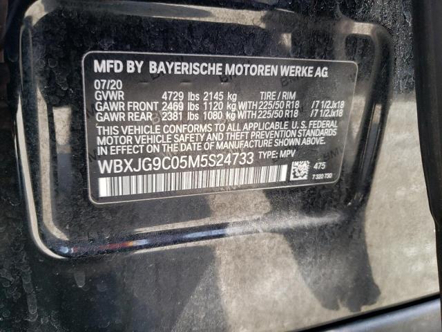 WBXJG9C05M5S24733 - 2021 BMW X1 XDRIVE28I BLACK photo 14