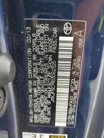 JTKJF5C79D3062325 - 2013 TOYOTA SCION TC ლურჯი ფოტო 13