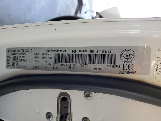 1C6RR7GGXKS531021 - 2019 RAM 1500 CLASS SLT 白色 照片 13