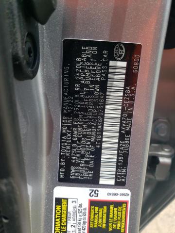 4T1G11AK6PU761647 - 2023 TOYOTA CAMRY SE NIGHT SHADE SILVER photo 13