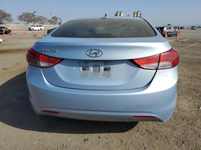 KMHDH4AE2CU219451 - 2012 HYUNDAI ELANTRA GLS BLUE photo 6