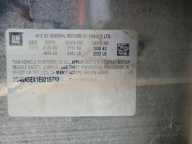 2G4GK5EX1E9215732 - 2014 BUICK REGAL CHARCOAL photo 13