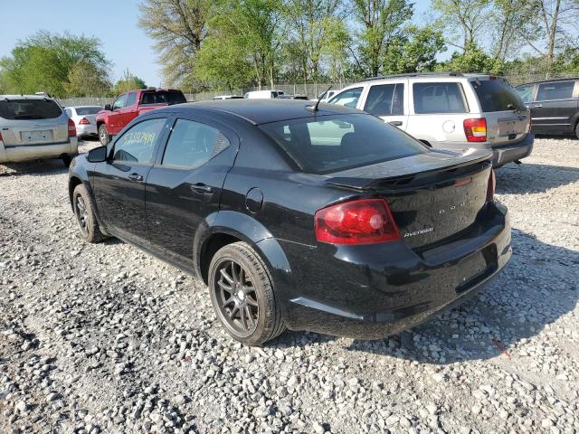 1C3CDZCB5CN280464 - 2012 DODGE AVENGER SXT BLACK photo 2