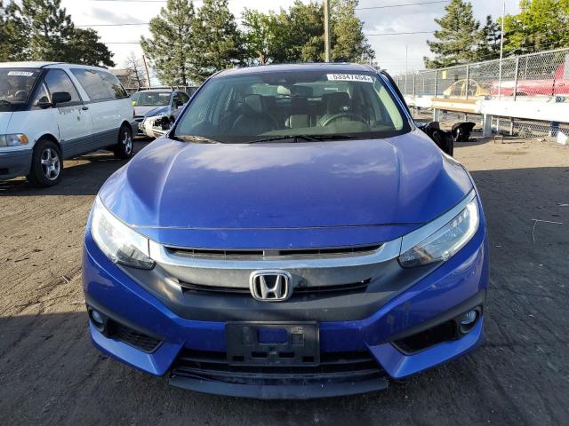 2HGFC1F91GH639704 - 2016 HONDA CIVIC TOURING BLUE photo 5