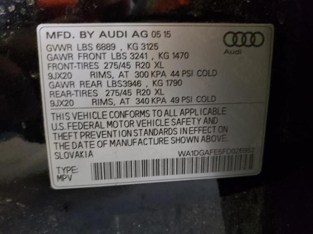 WA1DGAFE5FD026952 - 2015 AUDI Q7 PRESTIGE შავი ფოტო 14