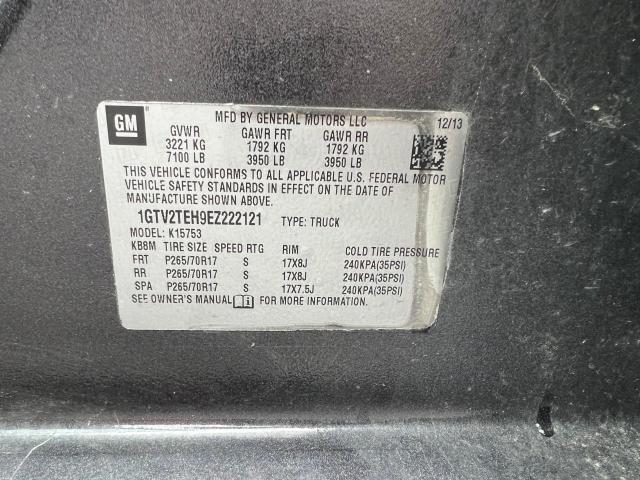 1GTV2TEH9EZ222121 - 2014 GMC SIERRA K1500 GRAY photo 10