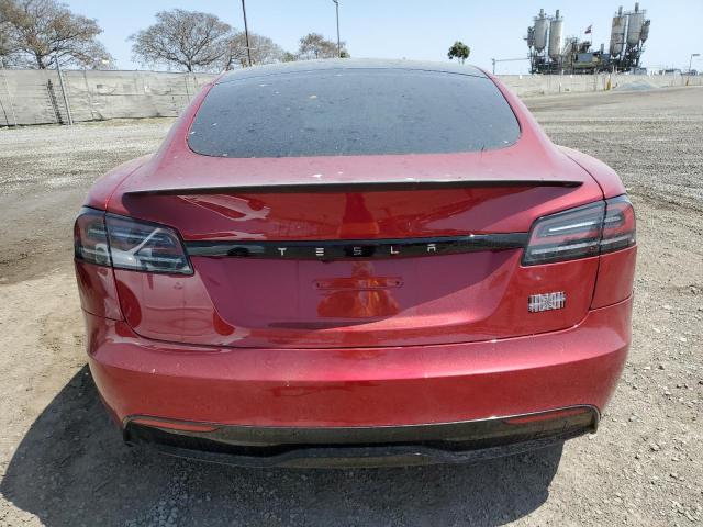 5YJSA1E64PF524448 - 2023 TESLA MODEL S ბურგუნდია ფოტო 6