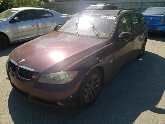 WBAVT73597FZ36801 - 2007 BMW 328 XIT BURGUNDY photo 2