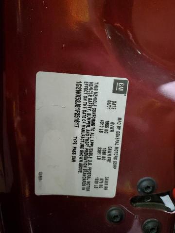 1G2WK52J81F251617 - 2001 PONTIAC GRAND PRIX SE 栗色 照片 13