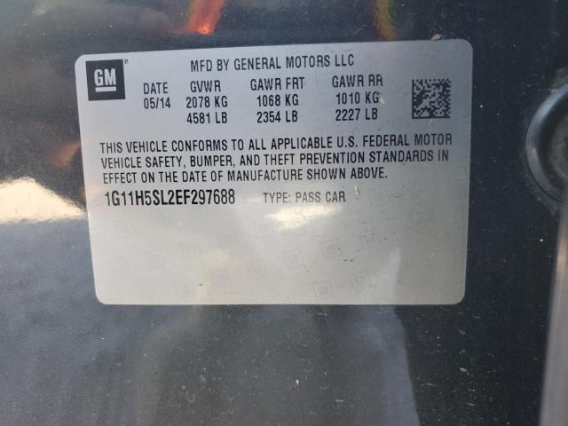 1G11H5SL2EF297688 - 2014 CHEVROLET MALIBU LTZ გრაფიტი ფოტო 12