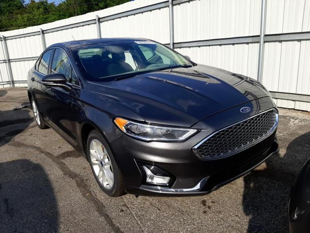 3FA6P0SU3KR102746 - 2019 FORD FUSION TITANIUM GRAY photo 1