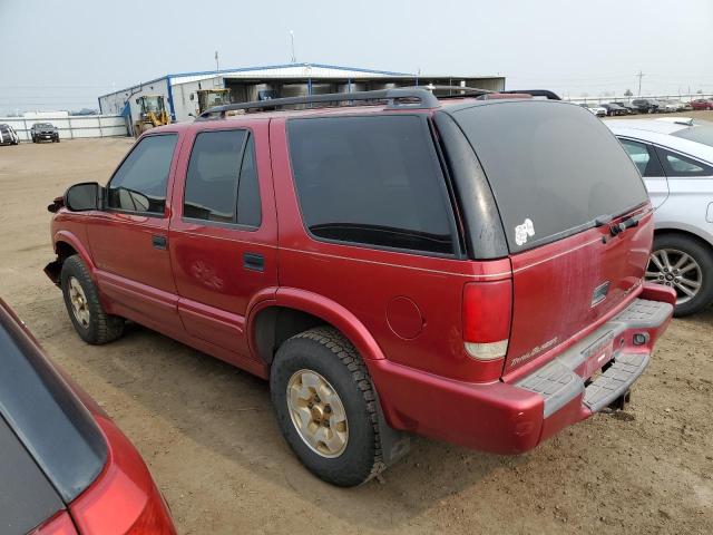 1GNDT13W9Y2161985 - 2000 CHEVROLET BLAZER RED photo 2