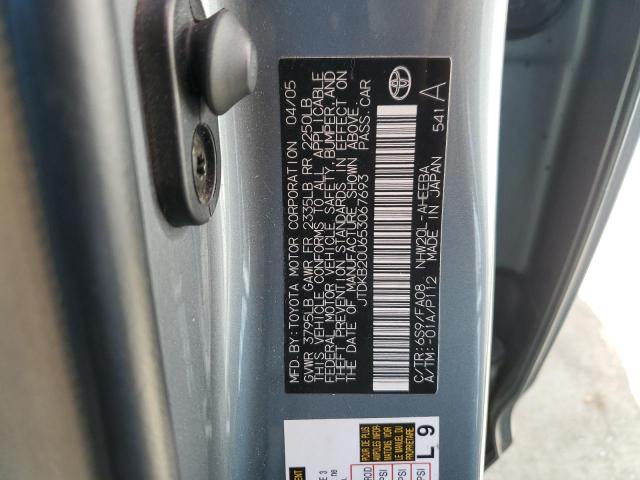 JTDKB20U653067693 - 2005 TOYOTA PRIUS GRAY photo 12