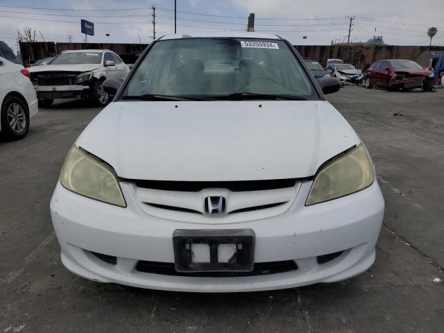 2HGES16544H519726 - 2004 HONDA CIVIC LX WHITE photo 5