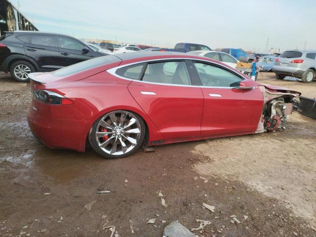 5YJSA1E4XGF172636 - 2016 TESLA MODEL S 红色 照片 3