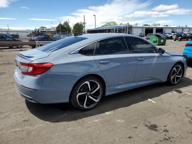 1HGCV3F21NA046660 - 2022 HONDA ACCORD HYBRID SPORT GRAY photo 3