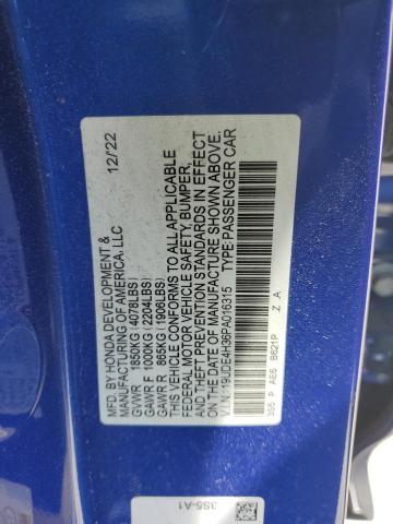 19UDE4H36PA016315 - 2023 ACURA INTEGRA A-SPEC BLUE photo 12
