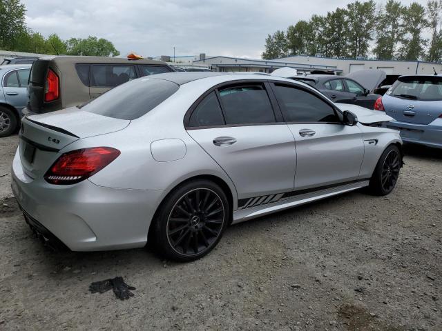 55SWF6EB6KU291614 - 2019 MERCEDES-BENZ C 43 AMG SILVER photo 3