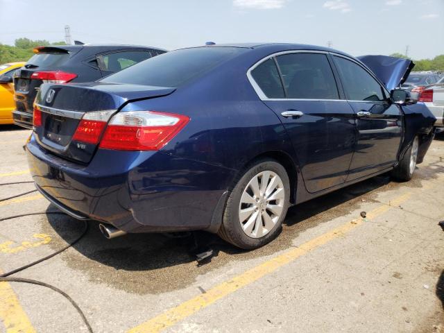 1HGCR3F89EA020512 - 2014 HONDA ACCORD EXL BLUE photo 3