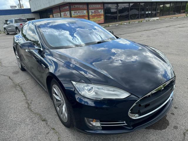 5YJSA1H13EFP34116 - 2014 TESLA MODEL S ლურჯი ფოტო 1