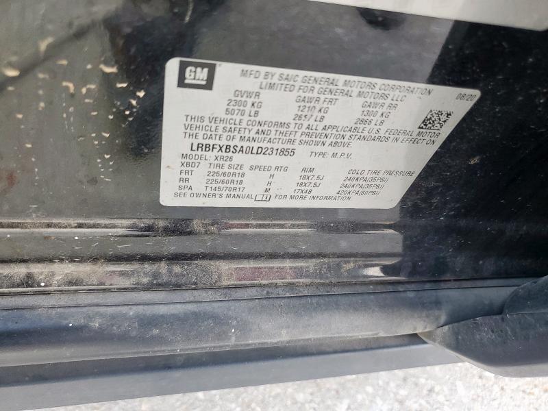 LRBFXBSA0LD231855 - 2020 BUICK ENVISION PREFERRED BLACK photo 13