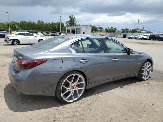 JN1FV7AR2KM800220 - 2019 INFINITI Q50 RED SPORT 400 GRAY photo 3