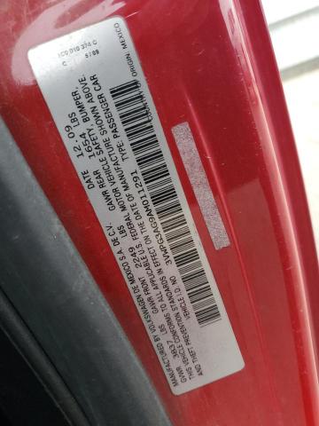 3VWPG3AG9AM011291 - 2010 VOLKSWAGEN NEW BEETLE RED photo 12