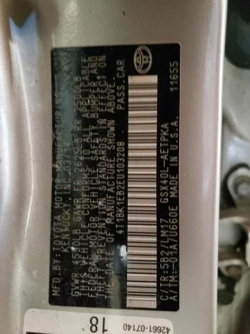 4T1BK1EB2EU103208 - 2014 TOYOTA AVALON BASE Bej foto 12