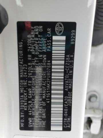 4T1G11AK2PU807684 - 2023 TOYOTA CAMRY SE NIGHT SHADE WHITE photo 12