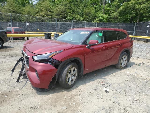 5TDBBRCH3NS548961 - 2022 TOYOTA HIGHLANDER HYBRID LE RED photo 1