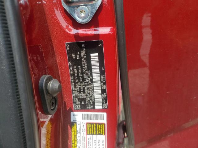 5TDBBRCH3NS548961 - 2022 TOYOTA HIGHLANDER HYBRID LE RED photo 12