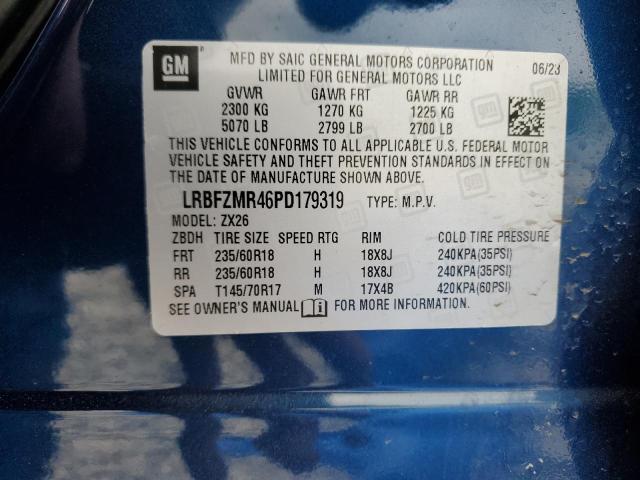 LRBFZMR46PD179319 - 2023 BUICK ENVISION PREFERRED 蓝色 照片 13