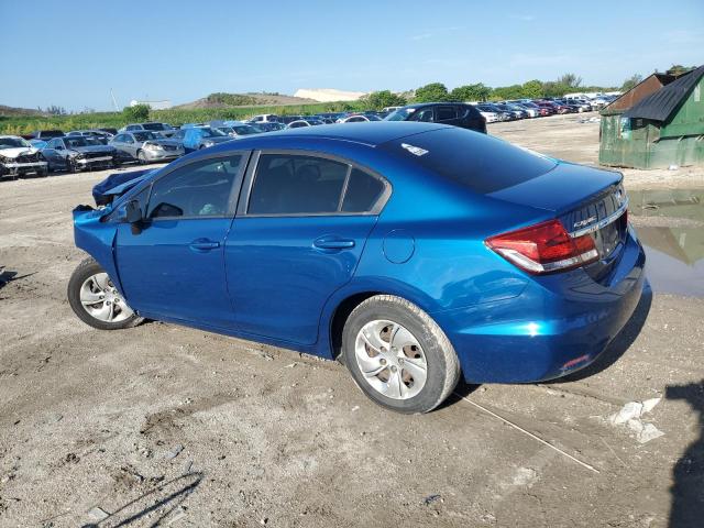 19XFB2F57DE208733 - 2013 HONDA CIVIC LX BLUE photo 2