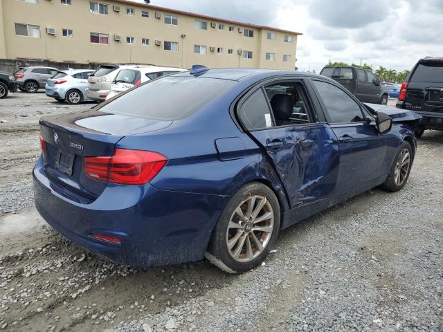 WBA8E1G58HNU14098 - 2017 BMW 320 I BLUE photo 3