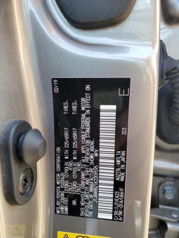 JTJBARBZ1K2209595 - 2019 LEXUS NX 300 BASE ნაცრისფერი ფოტო 13