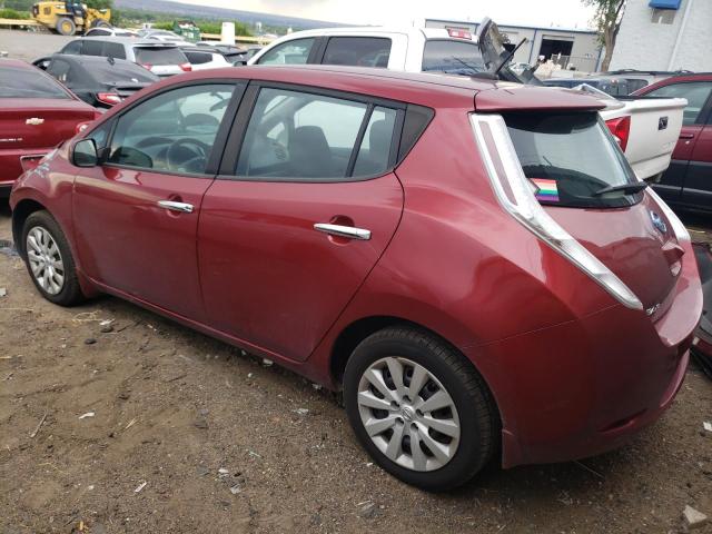 1N4AZ0CP2FC332540 - 2015 NISSAN LEAF S RED photo 2