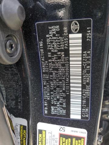 4T1S11AK2RU900315 - 2024 TOYOTA CAMRY SE NIGHT SHADE BLACK photo 13