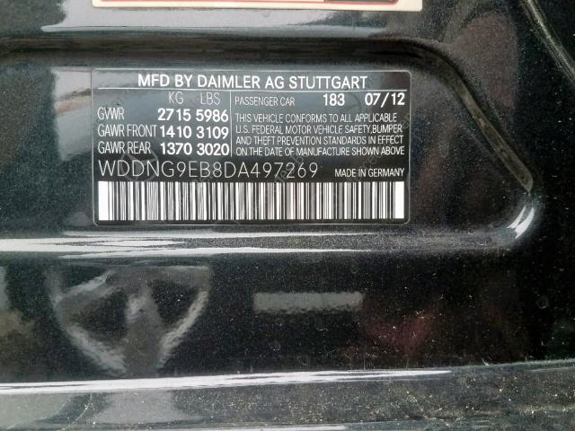 WDDNG9EB8DA497269 - 2013 MERCEDES-BENZ S 550 4MATIC  photo 10